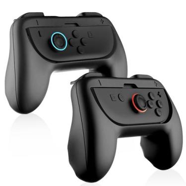 Imagem de Grip para Nintendo Switch Joy-Con Lyvix, pacote com 2 unidades, preto