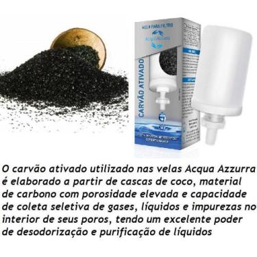 Imagem de Vela Refil Carvão Ativado Para Filtro Barro Acrilico Stefani - Acquaaz