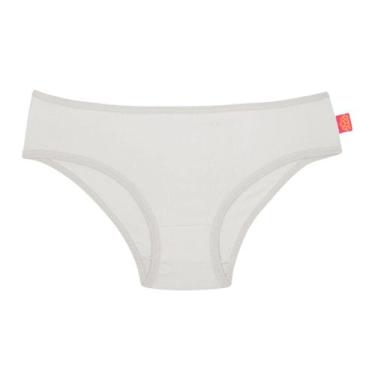 Imagem de Calcinha Infantil Juvenil Sanny Macia Resistente Poliamida, Branco, M