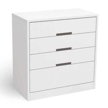 Imagem de Cômoda 91cm 3 Gavetas 1 Gavetão Flex Kappesberg - Branco, Branco
