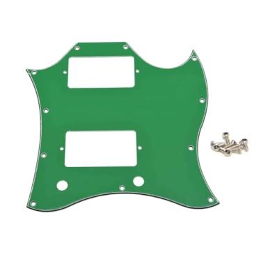 Imagem de ROZILO Placa de proteção contra arranhões padrão americano SG com parafusos para guitarra SG Epiphone SG verde 3 camadas