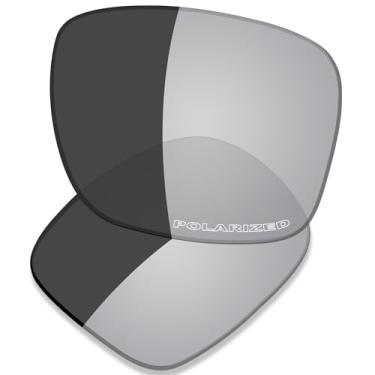 Imagem de SAUCER Lentes de reposição premium para óculos de sol Oakley Holbrook OO9102 de alta definição - cinza fotocromático polarizado