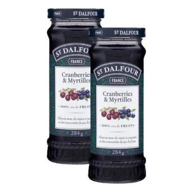 Imagem de 2 Geleia de Cranberry e Mirtilo Sem Açúcar St. Dalfour 284g