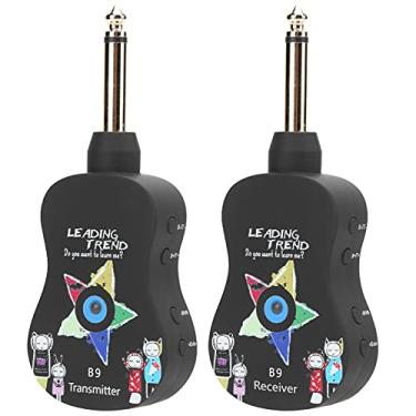 Imagem de AUNMAS Receptor de Transmissor de Sem Fio de Guitarra, Soldagem Ultrassônica, Baixa Perda, Atraso Rápido para Baixo, Reverb, Ajuste de Agudos, Função UHF Micro USB