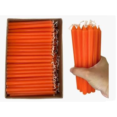 Imagem de Vela Laranja Palito Comum C/ 50 Velas