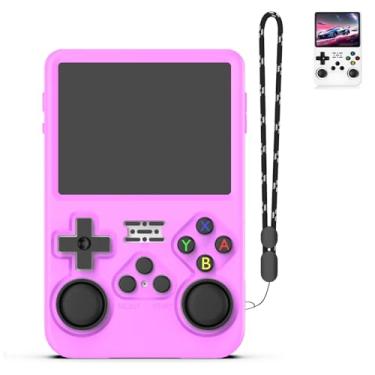 Imagem de FIOPAZ for R36S Silicone Case, Soft Skin for R36 S Handheld Game Console Accessories, Anti-Scratch Washable Silicone Cover with Lanyard (Purple)