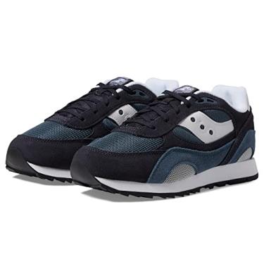 Imagem de Saucony Tênis infantil unissex Shadow 6000, Azul marinho/prata, 4 Big Kid