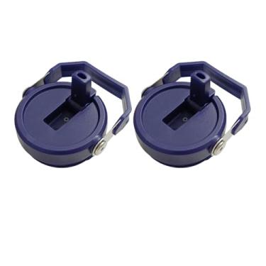 Imagem de Pacote com 2 tampas de copo para Stanley IceFlow 590 ml, 850 g, tampa de copo à prova de derramamento com alça e canudo (roxo escuro, 850 g)