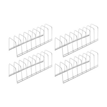 Imagem de Bothyi 4x Suportes para utensílios de mesa, escorredores de louça, escorredores de pão, suporte para costelas, armários domésticos e cafés, Prateleira para Pratos de Prata