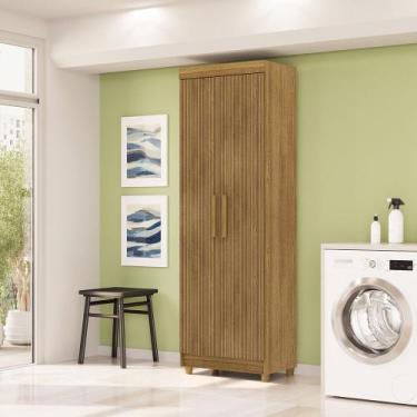 Imagem de Armário Multiuso Léo 2 Portas 5 Prateleiras Nature G98 - Gran Belo