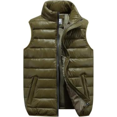 Imagem de Colete Puffer Witer Me's, Jaqueta Casual Leve Sem Mangas Para Golfe, Green, XL