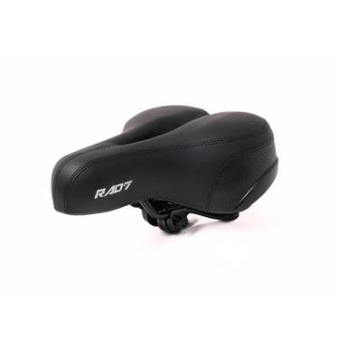 Imagem de Selim Vazado Antiprostático Bike Mtb Fita Refletiva - RAD7, Preto
