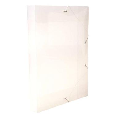 Imagem de Pasta com aba elástico ofício lombo 40mm - Line - transparente cristal - 0257.H - Dello