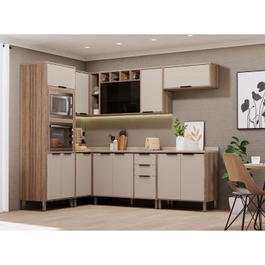 Imagem de Cozinha Modulada Completa 7 Peças Com Espaço Para Forno E Mi Vanilla-beige
