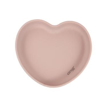 Imagem de Prato Coração Rosa Antiderrapante De Silicone Para Bebês - Seguro E Divertido!