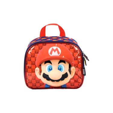 Imagem de Lancheira Escolar Térmica Super Mario Bros La41403 - Azul