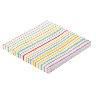 Imagem de Guardanapo De Papel Decorado 33Cm Folha Dupla Prata Festas (Listra)