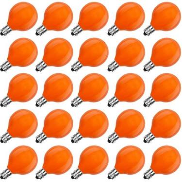 Imagem de Lâmpadas SUNSGNE G40 Orange Incandescent 5W E12, pacote com 25