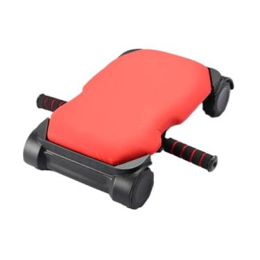 Imagem de oshhni Roda abdominal com almofada macia, rebote automático, construção corporal, iniciantes, silenciosas, rodas alargadas, rolo ab, roda de exercício, Vermelho