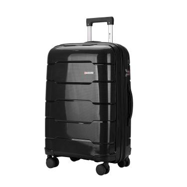 Imagem de Mala Travelux Wengen Média 23 Kg Preta – Expansível e Cadeado TSA