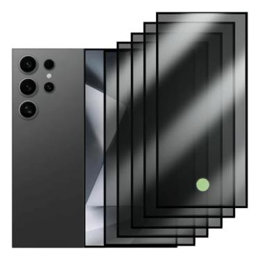 Imagem de Kit 5 Pelicula Privacidade 3D Anti-Spy Para Samsung Galaxy S24 Ultra Tela 6.8" - SMART E CASE