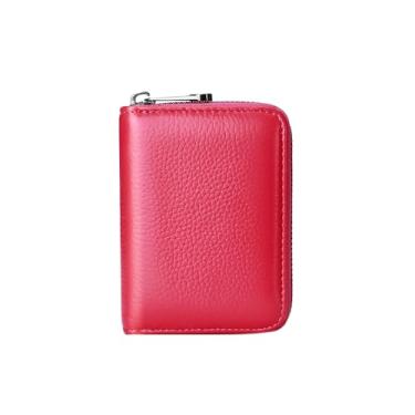 Imagem de Carteira de bolso frontal fina para mulheres, bolso frontal minimalista, Rosa vermelha, Minimalista