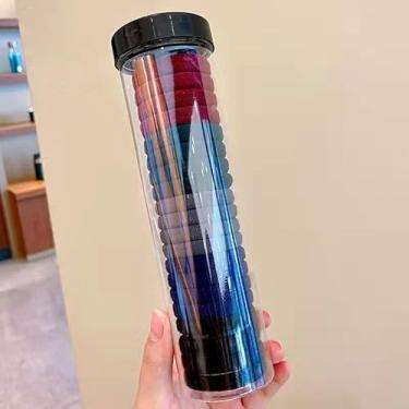 Imagem de 20 peças de prendedores de cabelo de alta elasticidade grossa para rabo de cavalo não danificam faixas de cabelo de algodão para mulheres e homens