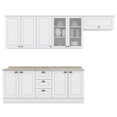 Imagem de Cozinha Modulada 7 Pecas 280 Cm Ce791 Americana Henn - MÓVEIS HENN