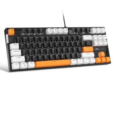 Imagem de Teclado mecânico para jogos MageGee 75% TKL 87 teclas Brown Switch