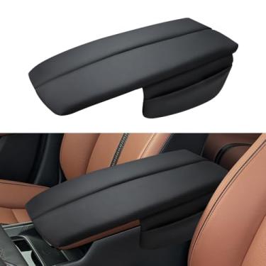 Imagem de INTGET Capa de console central para acessórios Mazda CX5 2026/CX50 CX-50 2023 2024 2025 2026 interior de carro apoio de braço apoio de braço protetor de almofada de tampa (2023+, pontos pretos)