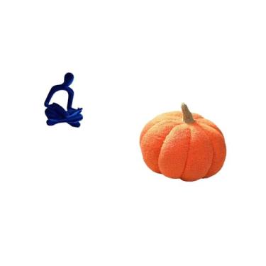 Imagem de Fenteer Escultura de Abóbora Abstrata, Ornamento Decorativo, Coleção Versátil para Escritório, Bar, Casamento, Sofá, Almofada, Cama, Decoração de Quarto