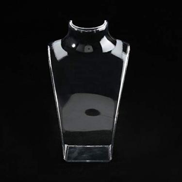 Imagem de Fafeicy Suporte de Exibição de Jóias Manequim Suporte de Jóias, Colar Acrílico Brinco Pulseira Exibição Busto Com 3 Cores para Loja Boutique (Transparente)