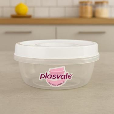 Imagem de Pote com Tampa Rosca Redondo 400 ml Plasvale – BPA Free, Compacto