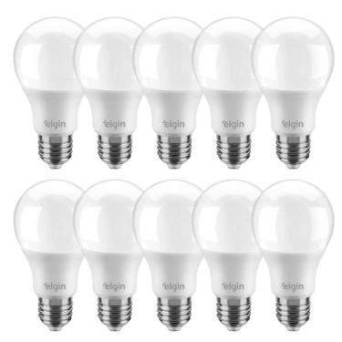 Imagem de Kit 10 Lâmpada Led 15w 6500k Luz Branco Frio Elgin E27 Forte