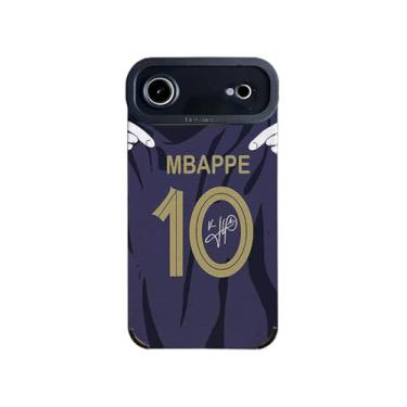 Imagem de Slrioks Capa de telefone Mbappe Jersey Capa de futebol criativa para iPhone Air fina couro sintético macio à prova de choque