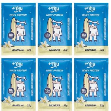 Imagem de Kit 6 Whey Protein Concentrado Sache Baunilha 32G De Prot - Maismu
