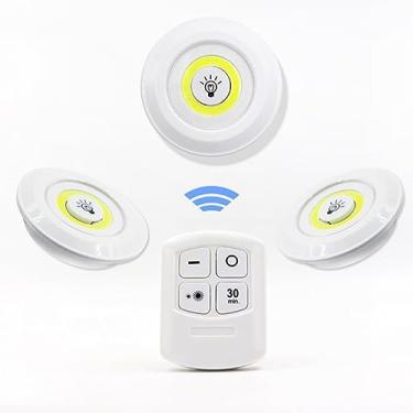 Imagem de Luz de ninho para animais estimação COB patinete detecção remota com controle remoto função ligar-desligar brilho total e parcial desligamento atrasado 30 minutos distância 5-10m ABS