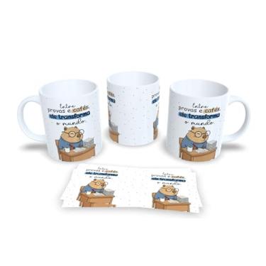 Imagem de Caneca de Cerâmica 325ml com Estampa de Capivara Professor, Design Colorido com Frase Motivacional (12)