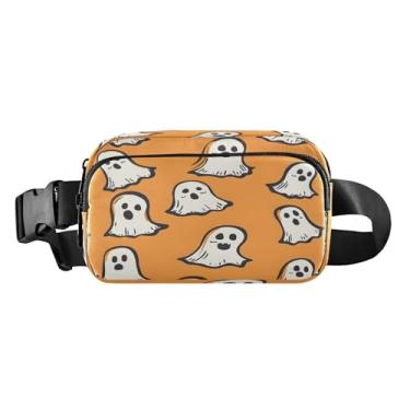 Imagem de CEBUGI Pochetes de caminhada para homens e mulheres, moda Halloween Boo resistente à água com cinto ajustável para treino, viagem, corrida