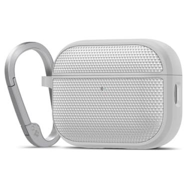 Imagem de Spigen Capa para AirPods Pro 3, ajuste clássico compatível com AirPods Pro 3ª geração (2025), capa de tecido premium com mosquetão - cinza mesclado