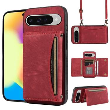 Imagem de Capa de telefone para Google Pixel 10/10 Pro 5G capa carteira com alça de ombro transversal, suporte de cartão de couro PU, acessórios para celular, bolsa flip para celular Pixel10 10Pro, dez meninas