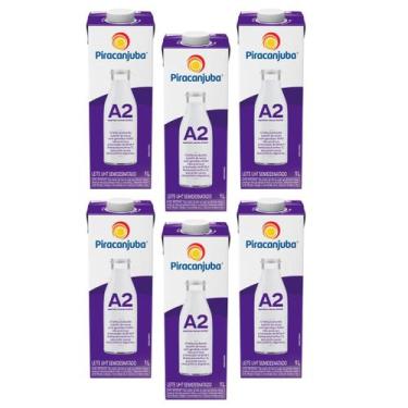 Imagem de Kit 6 Leite A2A2 Semidesnatado Piracanjuba 1l