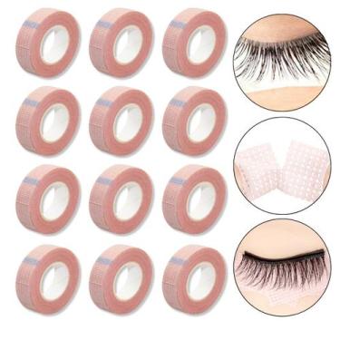 Imagem de Kit 12 Rolos de Fita Microporosa Extensão Cílios Lash Rosa Lash Design