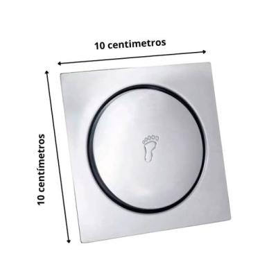 Imagem de 2 Ralo Inteligente Click 15x15 cm ou 10x10 cm Cm Inox Banheiro Lavabo 
