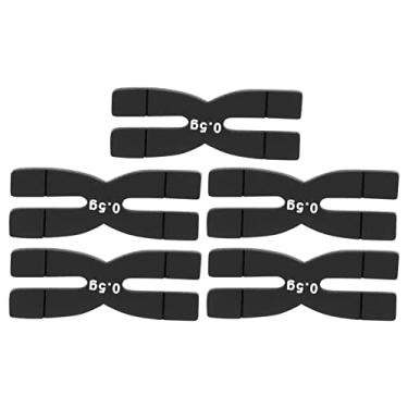 Imagem de KIMISS Adequado para POWERTI 5pcs 0,5g Tiras de Equilíbrio de Peso de Raquete de Tênis e Badminton – Fitas Ponderadas de Silicone para Maior Estabilidade e Desempenho da Raquete (Preto)
