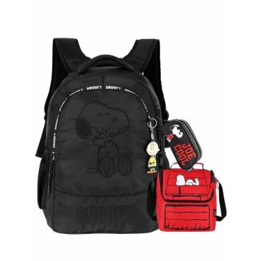 Imagem de Kit Snoopy Mochila De Costas Notebook + Lancheira + Estojo T