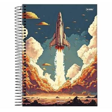 Imagem de StarSchool – Caderno 1/4 Espiral Game | Capa Dura, 80 Folhas e Espiral Colorido | Design Gamer para Estudos com Estilo