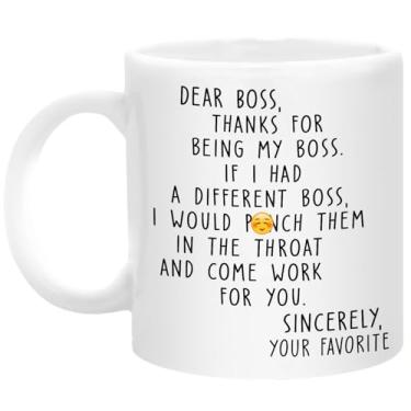 Imagem de Pawfect House Presentes engraçados para colegas de trabalho, presentes de agradecimento para chefe de funcionário, caneca de café colega de trabalho, copos engraçados Best Boss, Thanks For Being My