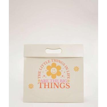 Imagem de Embalagem Presente Sacola Estampada Marisa-97077, Bege, UN