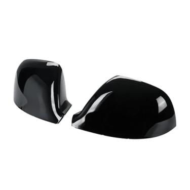 Imagem de Substituição do espelho retrovisor lateral do carro, 2 peças, compatível com vw transporter t5. 1 2010-2015 t6 2016-2019/tampa de guarnição(Black)